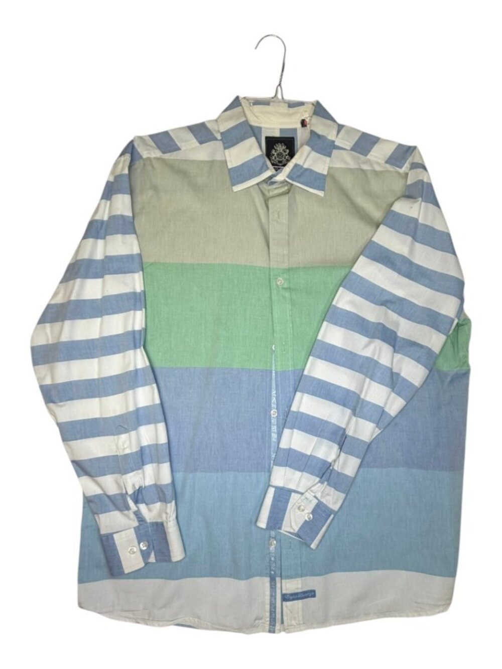 English Laundry Long Sleeved Button Down Striped Shirt - Size XL